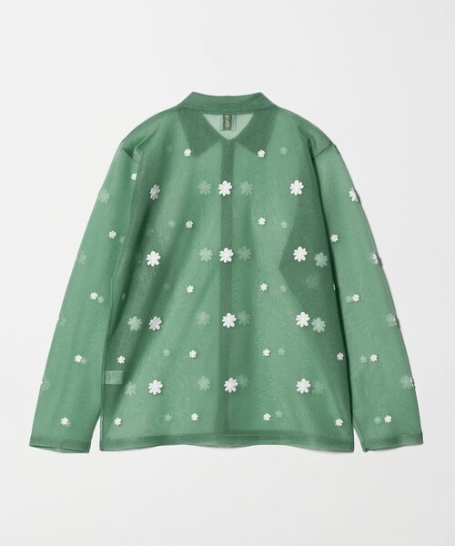 6(ロク)の「<6(ROKU)>シアー エンブロイダリー シャツ(カーディガン/ボレロ・レディース・ケリーグリーン・FREE)」の9枚目の写真