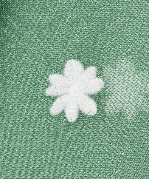 6(ロク)の「<6(ROKU)>シアー エンブロイダリー シャツ(カーディガン/ボレロ・レディース・ケリーグリーン・FREE)」の6枚目の写真