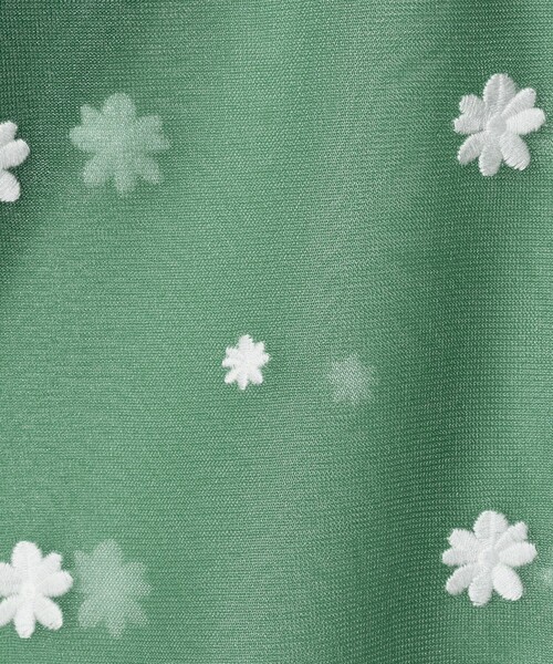 6(ロク)の「<6(ROKU)>シアー エンブロイダリー シャツ(カーディガン/ボレロ・レディース・ケリーグリーン・FREE)」の4枚目の写真