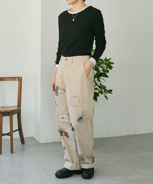 ear PAPILLONNER（イアパピヨネ）の「Kendai×SUM1 STYLE別注パンツ26【SUM1 STYLE】（その他パンツ・レディース・ブルー/ベージュ・FREE）」の17枚目の写真