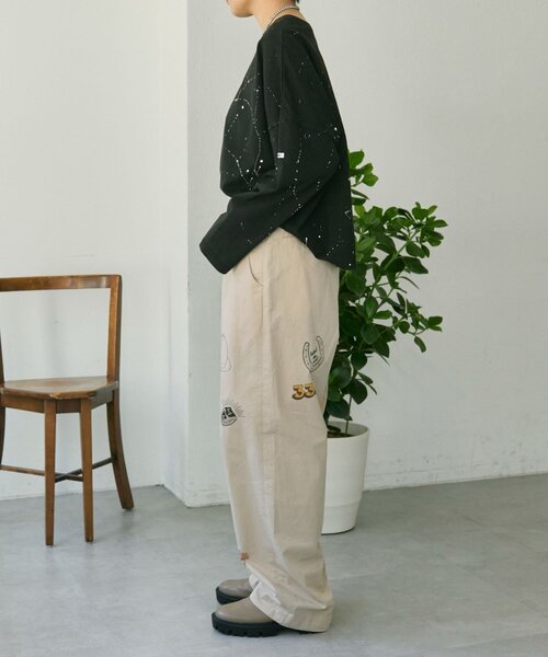 ear PAPILLONNER（イアパピヨネ）の「Kendai×SUM1 STYLE別注パンツ26【SUM1 STYLE】（その他パンツ・レディース・ブルー/ベージュ・FREE）」の10枚目の写真