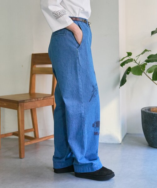 ear PAPILLONNER(イアパピヨネ)の「Kendai×SUM1 STYLE別注パンツ26【SUM1 STYLE】(その他パンツ・レディース・ブルー/ベージュ・FREE)」の10枚目の写真