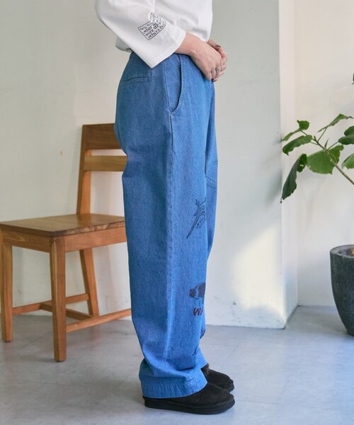 ear PAPILLONNER(イアパピヨネ)の「Kendai×SUM1 STYLE別注パンツ26【SUM1 STYLE】(その他パンツ・レディース・ブルー/ベージュ・FREE)」の9枚目の写真