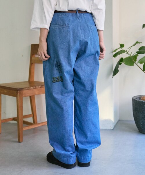 ear PAPILLONNER(イアパピヨネ)の「Kendai×SUM1 STYLE別注パンツ26【SUM1 STYLE】(その他パンツ・レディース・ブルー/ベージュ・FREE)」の7枚目の写真