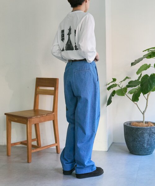 ear PAPILLONNER(イアパピヨネ)の「Kendai×SUM1 STYLE別注パンツ26【SUM1 STYLE】(その他パンツ・レディース・ブルー/ベージュ・FREE)」の3枚目の写真