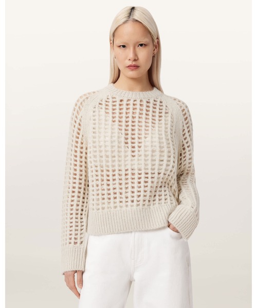 ALLSAINTS(オールセインツ)の「SUNIVA WOOL JUMPER | SUNIVA ウール ニット・セーター(ニット/セーター・レディース・ホワイト・S/XS)」の1枚目の写真