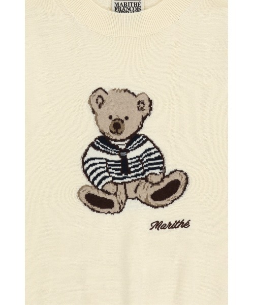 MARITHE + FRANCOIS GIRBAUD(マリテフランソワジルボー)の「W DOODLE BEAR HALF KNIT PULLOVER(ニット/セーター・レディース・ライトピンク/アイボリー/ネイビー・MEDIUM/SMALL)」の5枚目の写真