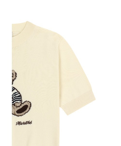 MARITHE + FRANCOIS GIRBAUD(マリテフランソワジルボー)の「W DOODLE BEAR HALF KNIT PULLOVER(ニット/セーター・レディース・ライトピンク/アイボリー/ネイビー・MEDIUM/SMALL)」の6枚目の写真