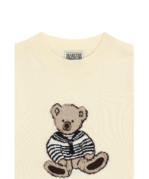 MARITHE + FRANCOIS GIRBAUD(マリテフランソワジルボー)の「W DOODLE BEAR HALF KNIT PULLOVER(ニット/セーター・レディース・ライトピンク/アイボリー/ネイビー・MEDIUM/SMALL)」の7枚目の写真