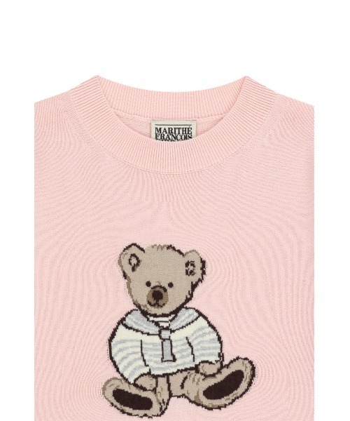 MARITHE + FRANCOIS GIRBAUD(マリテフランソワジルボー)の「W DOODLE BEAR HALF KNIT PULLOVER(ニット/セーター・レディース・ライトピンク/アイボリー/ネイビー・MEDIUM/SMALL)」の15枚目の写真