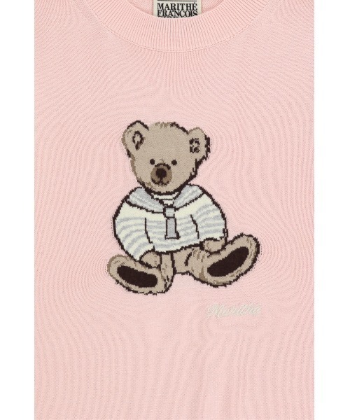 MARITHE + FRANCOIS GIRBAUD(マリテフランソワジルボー)の「W DOODLE BEAR HALF KNIT PULLOVER(ニット/セーター・レディース・ライトピンク/アイボリー/ネイビー・MEDIUM/SMALL)」の13枚目の写真