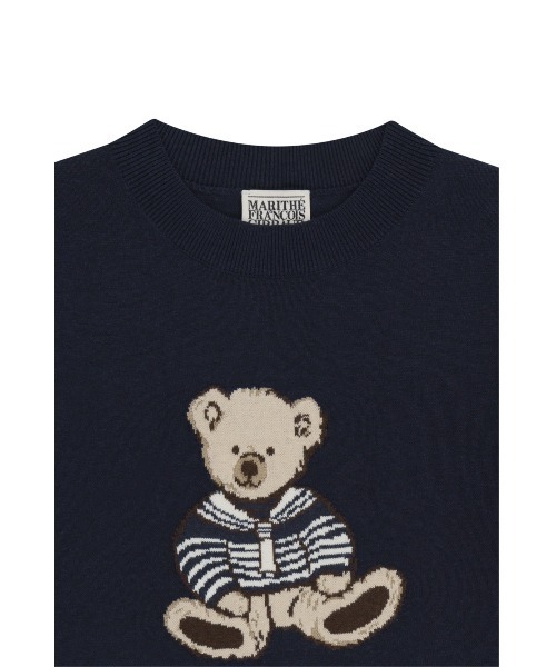 MARITHE + FRANCOIS GIRBAUD(マリテフランソワジルボー)の「W DOODLE BEAR HALF KNIT PULLOVER(ニット/セーター・レディース・ライトピンク/アイボリー/ネイビー・MEDIUM/SMALL)」の22枚目の写真