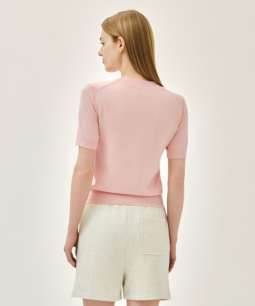 MARITHE + FRANCOIS GIRBAUD(マリテフランソワジルボー)の「W DOODLE BEAR HALF KNIT PULLOVER(ニット/セーター・レディース・ライトピンク/アイボリー/ネイビー・MEDIUM/SMALL)」の9枚目の写真