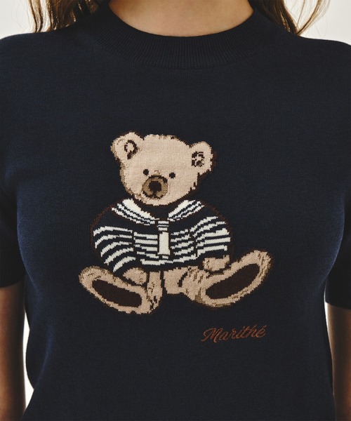 MARITHE + FRANCOIS GIRBAUD(マリテフランソワジルボー)の「W DOODLE BEAR HALF KNIT PULLOVER(ニット/セーター・レディース・ライトピンク/アイボリー/ネイビー・MEDIUM/SMALL)」の19枚目の写真