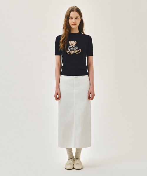 MARITHE + FRANCOIS GIRBAUD(マリテフランソワジルボー)の「W DOODLE BEAR HALF KNIT PULLOVER(ニット/セーター・レディース・ライトピンク/アイボリー/ネイビー・MEDIUM/SMALL)」の17枚目の写真