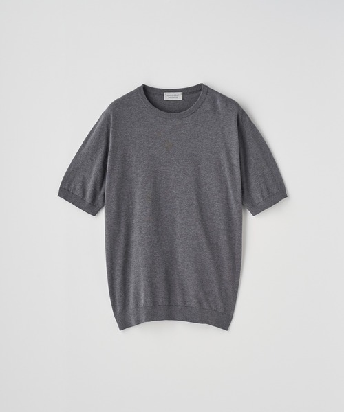 JOHN SMEDLEY(ジョンスメドレー)の「半袖コットンニットTシャツ(ニット/セーター・メンズ・チャコールグレー・S/M/XL/L)」の4枚目の写真