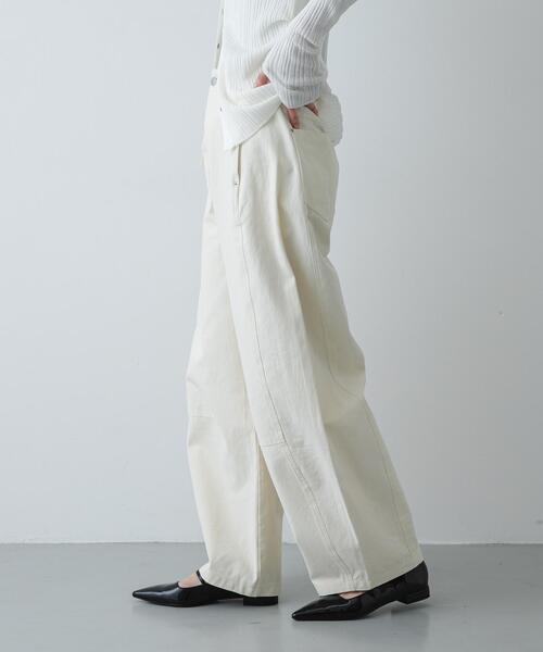 SENSE OF PLACE by URBAN RESEARCH（センスオブプレイスバイアーバンリサーチ）の「バレルレッグチノパンツ（その他パンツ・レディース・アイボリー/チャコールグレー/ベージュ・MEDIUM/LARGE/SMALL）」の20枚目の写真