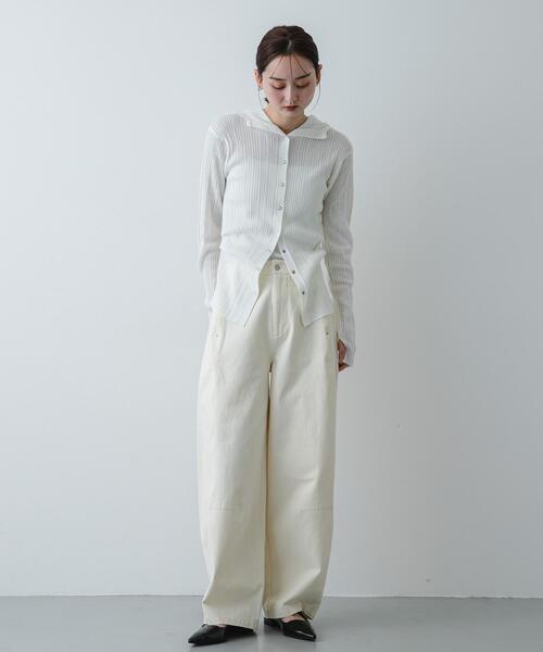 SENSE OF PLACE by URBAN RESEARCH（センスオブプレイスバイアーバンリサーチ）の「バレルレッグチノパンツ（その他パンツ・レディース・アイボリー/チャコールグレー/ベージュ・MEDIUM/LARGE/SMALL）」の22枚目の写真