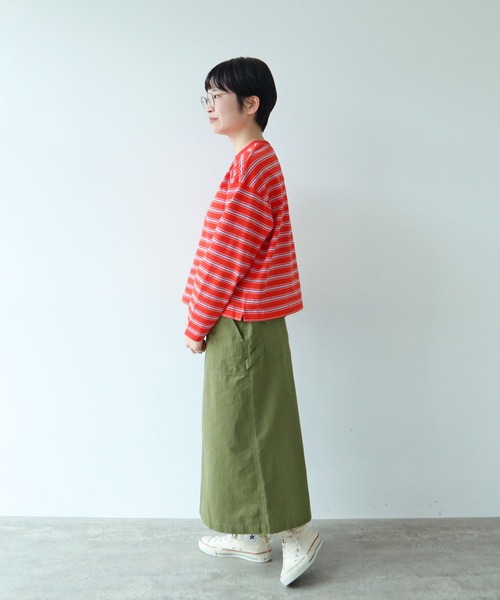 PAR ICI（パーリッシィ）の「高密度ツイル ワークスカート（スカート・レディース・カーキ・FREE）」の21枚目の写真