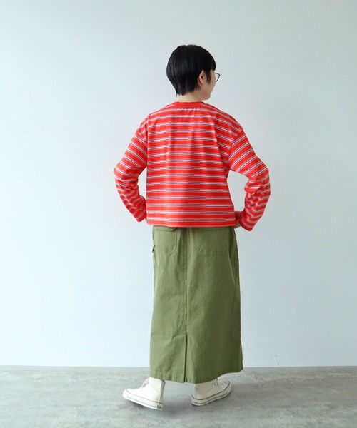 PAR ICI（パーリッシィ）の「高密度ツイル ワークスカート（スカート・レディース・カーキ・FREE）」の22枚目の写真