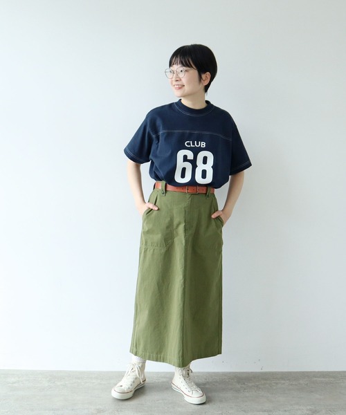 PAR ICI（パーリッシィ）の「高密度ツイル ワークスカート（スカート・レディース・カーキ・FREE）」の10枚目の写真