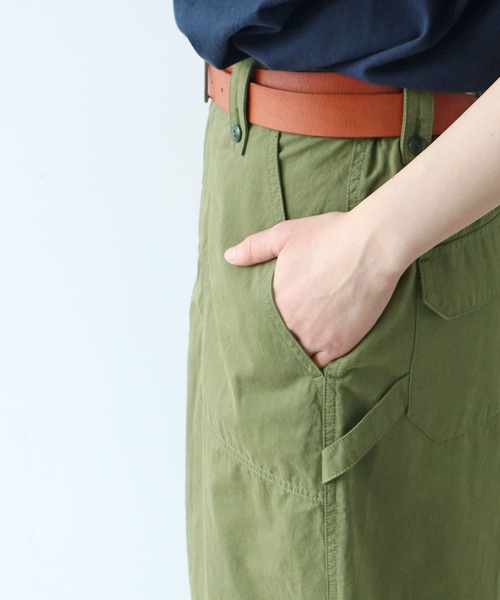 PAR ICI（パーリッシィ）の「高密度ツイル ワークスカート（スカート・レディース・カーキ・FREE）」の8枚目の写真