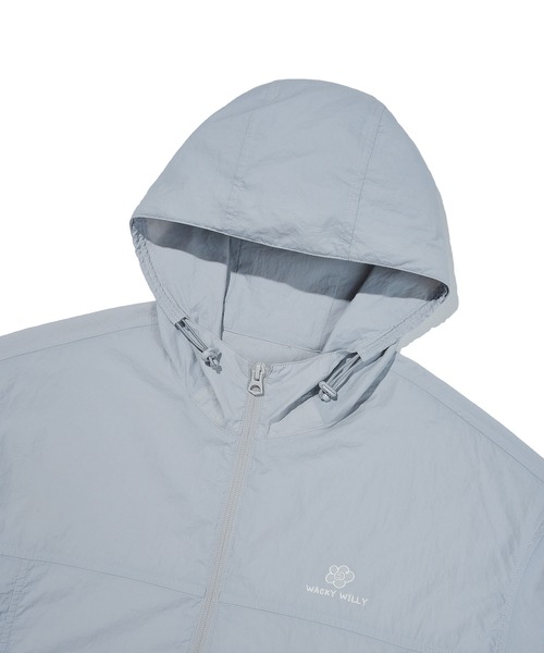 Wacky WiLLy(ワッキーウィリー)の「WOMEN'S LILY PACKABLE WINDBREAKER(ナイロンジャケット・レディース・ライトグレー/ホワイト・MEDIUM/SMALL)」の17枚目の写真