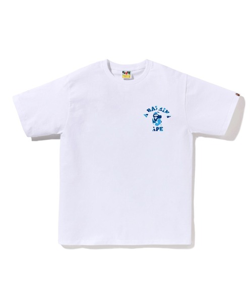 A BATHING APE(アベイシングエイプ)の「ABC CAMO COLLEGE ATS TEE(Tシャツ/カットソー・メンズ・ブラック×グリーン/ホワイト×ブルー/ホワイト×グリーン/ホワイト×ピンク/ブラック×ピンク/ブラック×ブルー・MEDIUM/LARGE/XXX-LARGE/XX-LARGE/SMALL/X-LARGE)」の3枚目の写真
