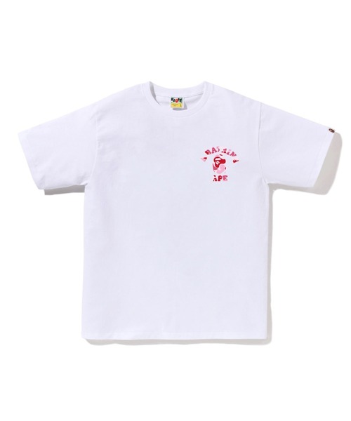 A BATHING APE(アベイシングエイプ)の「ABC CAMO COLLEGE ATS TEE(Tシャツ/カットソー・メンズ・ブラック×グリーン/ホワイト×ブルー/ホワイト×グリーン/ホワイト×ピンク/ブラック×ピンク/ブラック×ブルー・MEDIUM/LARGE/XXX-LARGE/XX-LARGE/SMALL/X-LARGE)」の4枚目の写真