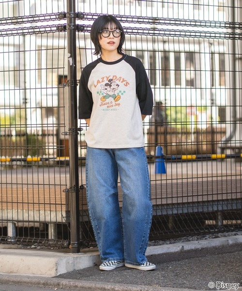 Disney（ディズニー）の「【DISNEY/ディズニー】【軽やかな着心地でお出掛けにぴったり！】ラグラン7分袖Tシャツ ミッキーマウス キャラクターグッズ 配色切り替え カレッジ風 ストリート スケーター 古着MIX（Tシャツ/カットソー・レディース・その他2/その他1/その他3/その他・LARGE/MEDIUM）」の16枚目の写真