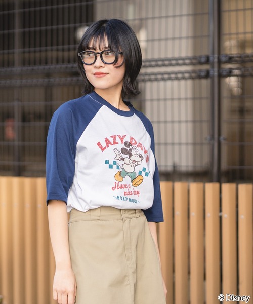 Disney（ディズニー）の「【DISNEY/ディズニー】【軽やかな着心地でお出掛けにぴったり！】ラグラン7分袖Tシャツ ミッキーマウス キャラクターグッズ 配色切り替え カレッジ風 ストリート スケーター 古着MIX（Tシャツ/カットソー・レディース・その他2/その他1/その他3/その他・LARGE/MEDIUM）」の13枚目の写真