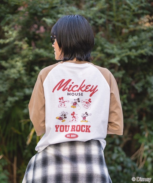 Disney（ディズニー）の「【DISNEY/ディズニー】【軽やかな着心地でお出掛けにぴったり！】ラグラン7分袖Tシャツ ミッキーマウス キャラクターグッズ 配色切り替え カレッジ風 ストリート スケーター 古着MIX（Tシャツ/カットソー・レディース・その他2/その他1/その他3/その他・LARGE/MEDIUM）」の15枚目の写真