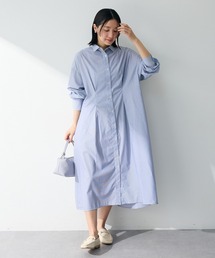 Green Parks | イージーケア抜け衿ウエストタックシャツワンピース(ワンピース)