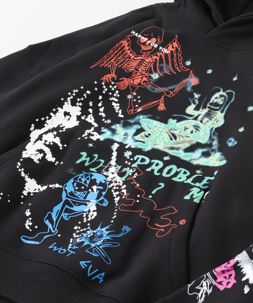 JUNGLES（ジャングルス）の「JUNGLES Winter 25 test Print Hoodie（パーカー・メンズ・チョコ・LARGE/MEDIUM）」の3枚目の写真