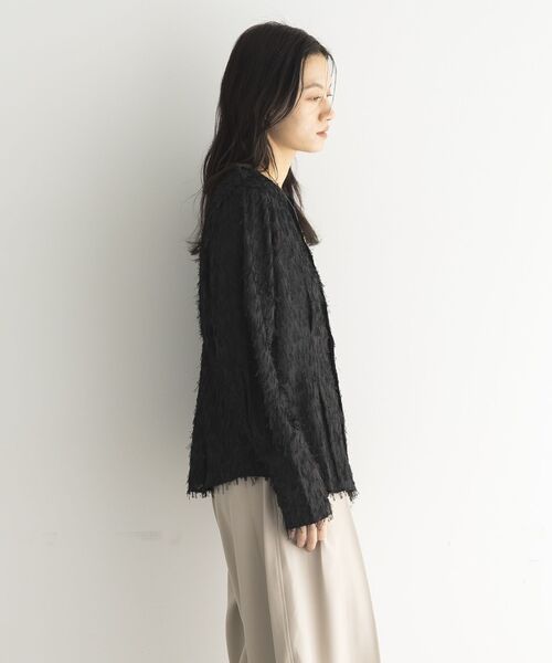 GARAGE OF GOOD CLOTHING(ガレージオブグッドクロージング)の「ジャガードタックブラウス(シャツ/ブラウス・レディース・ホワイト/ブラック・FREE)」の11枚目の写真