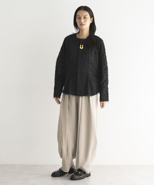GARAGE OF GOOD CLOTHING(ガレージオブグッドクロージング)の「ジャガードタックブラウス(シャツ/ブラウス・レディース・ホワイト/ブラック・FREE)」の16枚目の写真