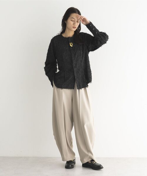 GARAGE OF GOOD CLOTHING(ガレージオブグッドクロージング)の「ジャガードタックブラウス(シャツ/ブラウス・レディース・ホワイト/ブラック・FREE)」の17枚目の写真