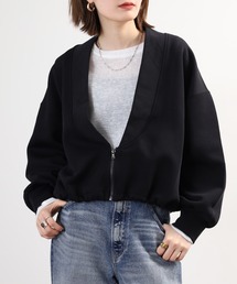 FUNALIVE（ファンアライブ）の「comoely closet　ワイドリブ深Vがエッジーな羽織り（その他アウター）」
