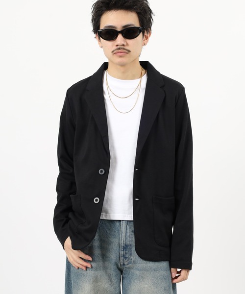 FUNALIVE(ファンアライブ)の「ポンチ長袖&7分袖ジャケット(テーラードジャケット・メンズ・チャコール/ブラック/グレー系/ネイビー系/チャコールグレー/グレー/ハウンドトゥース/ブラック系/ネイビー・XL-Long/XL-Short/M-Long/L-Long/M-Short/L-Short)」の1枚目の写真