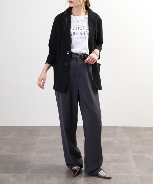 FUNALIVE(ファンアライブ)の「ポンチ長袖&7分袖ジャケット(テーラードジャケット・メンズ・チャコール/ブラック/グレー系/ネイビー系/チャコールグレー/グレー/ハウンドトゥース/ブラック系/ネイビー・XL-Long/XL-Short/M-Long/L-Long/M-Short/L-Short)」の10枚目の写真