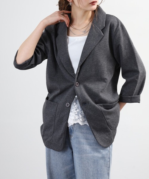 FUNALIVE(ファンアライブ)の「ポンチ長袖&7分袖ジャケット(テーラードジャケット・メンズ・チャコール/ブラック/グレー系/ネイビー系/チャコールグレー/グレー/ハウンドトゥース/ブラック系/ネイビー・XL-Long/XL-Short/M-Long/L-Long/M-Short/L-Short)」の12枚目の写真