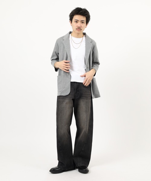 FUNALIVE(ファンアライブ)の「ポンチ長袖&7分袖ジャケット(テーラードジャケット・メンズ・チャコール/ブラック/グレー系/ネイビー系/チャコールグレー/グレー/ハウンドトゥース/ブラック系/ネイビー・XL-Long/XL-Short/M-Long/L-Long/M-Short/L-Short)」の21枚目の写真