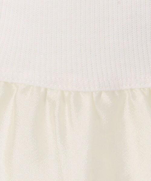 fredy couleur（フレディクルール）の「異素材フリル袖リブカットソー（Tシャツ/カットソー・レディース・オフホワイト/ベージュ/ブラウン・38）」の4枚目の写真