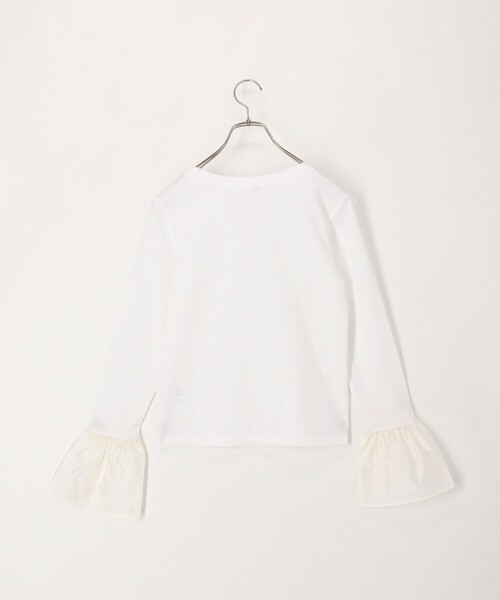 fredy couleur（フレディクルール）の「異素材フリル袖リブカットソー（Tシャツ/カットソー・レディース・オフホワイト/ベージュ/ブラウン・38）」の5枚目の写真