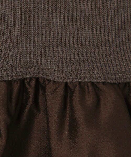 fredy couleur（フレディクルール）の「異素材フリル袖リブカットソー（Tシャツ/カットソー・レディース・オフホワイト/ベージュ/ブラウン・38）」の6枚目の写真