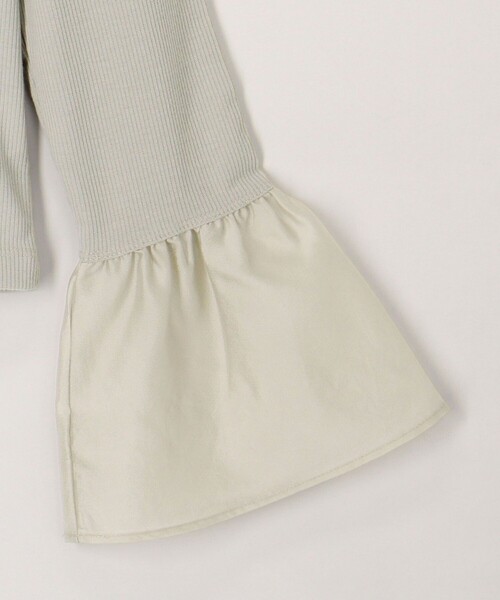 fredy couleur（フレディクルール）の「異素材フリル袖リブカットソー（Tシャツ/カットソー・レディース・オフホワイト/ベージュ/ブラウン・38）」の10枚目の写真