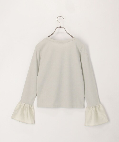 fredy couleur（フレディクルール）の「異素材フリル袖リブカットソー（Tシャツ/カットソー・レディース・オフホワイト/ベージュ/ブラウン・38）」の12枚目の写真