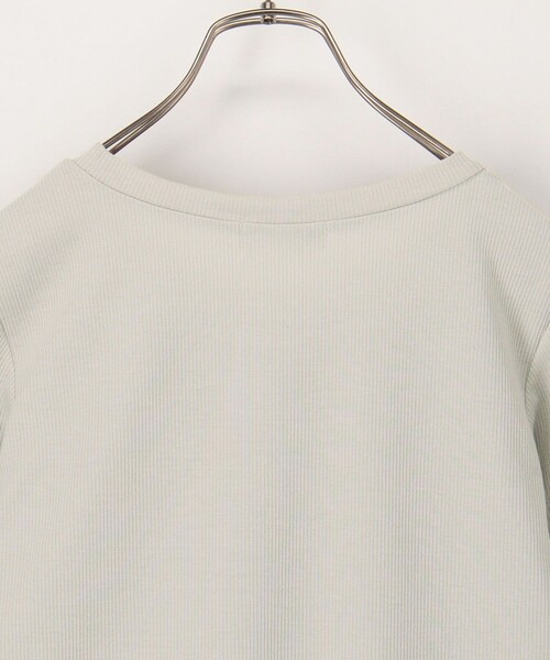 fredy couleur（フレディクルール）の「異素材フリル袖リブカットソー（Tシャツ/カットソー・レディース・オフホワイト/ベージュ/ブラウン・38）」の13枚目の写真