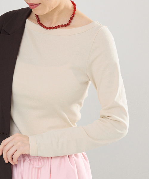 IENA（イエナ）の「FLORE FLORE/フローレフローレ STEFFI LONGSLEEVE カットソー  STE-LS（Tシャツ/カットソー・レディース・レッド/アイボリー・FREE）」の18枚目の写真