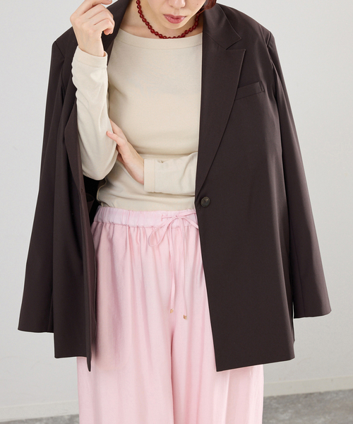 IENA（イエナ）の「FLORE FLORE/フローレフローレ STEFFI LONGSLEEVE カットソー  STE-LS（Tシャツ/カットソー・レディース・レッド/アイボリー・FREE）」の19枚目の写真